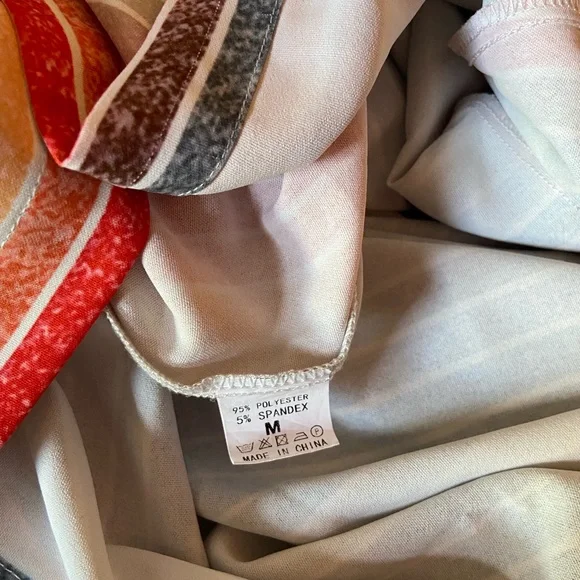 Rainbow stripe short sleeves button shirt - Picture 2 of 4